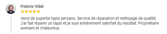 Témoignage d'un cliente heureux après avoir reçu un service de nettoyage et de réparation.